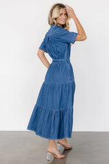 Henrietta Midi Dress | Denim Blue