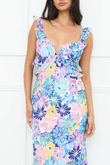 Elegant Mystique Maxi Dress Blue