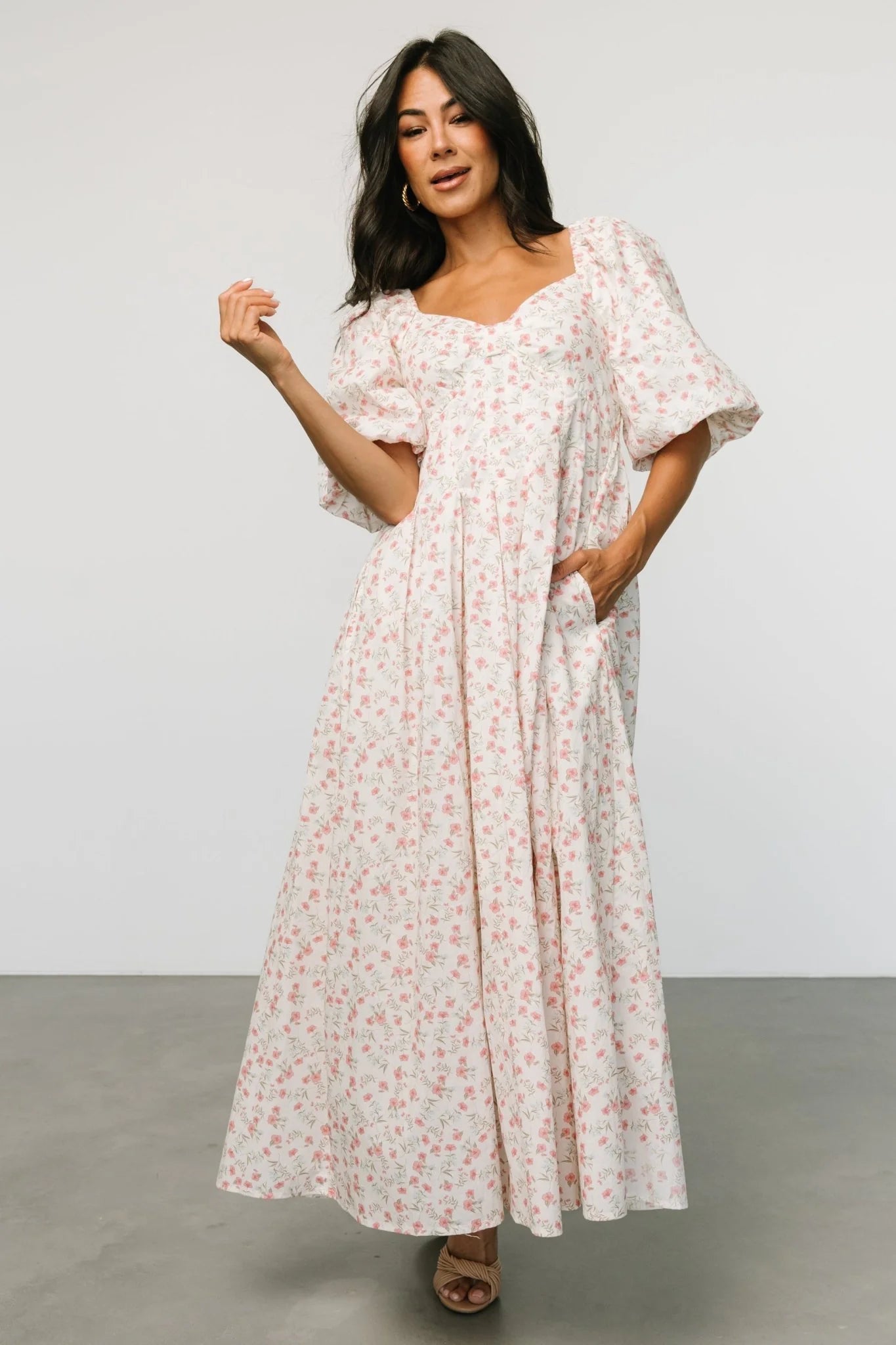 Marguerite Maxi Dress | Cream Floral
