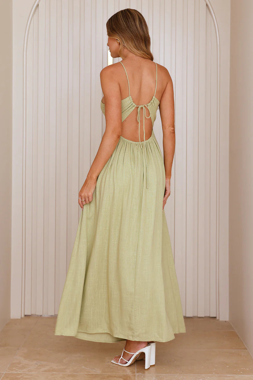 Coastlines Maxi Dress Sage