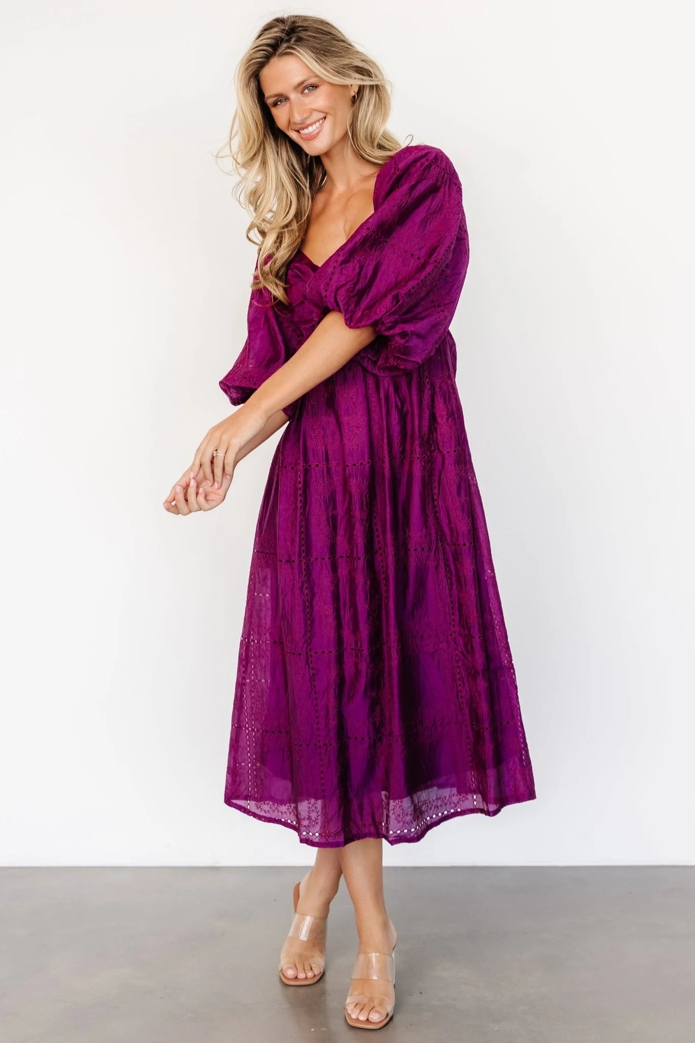 Brynn Midi Dress | Berry