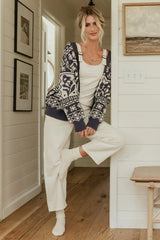 Jackson Oversized Cardigan | Slate Print