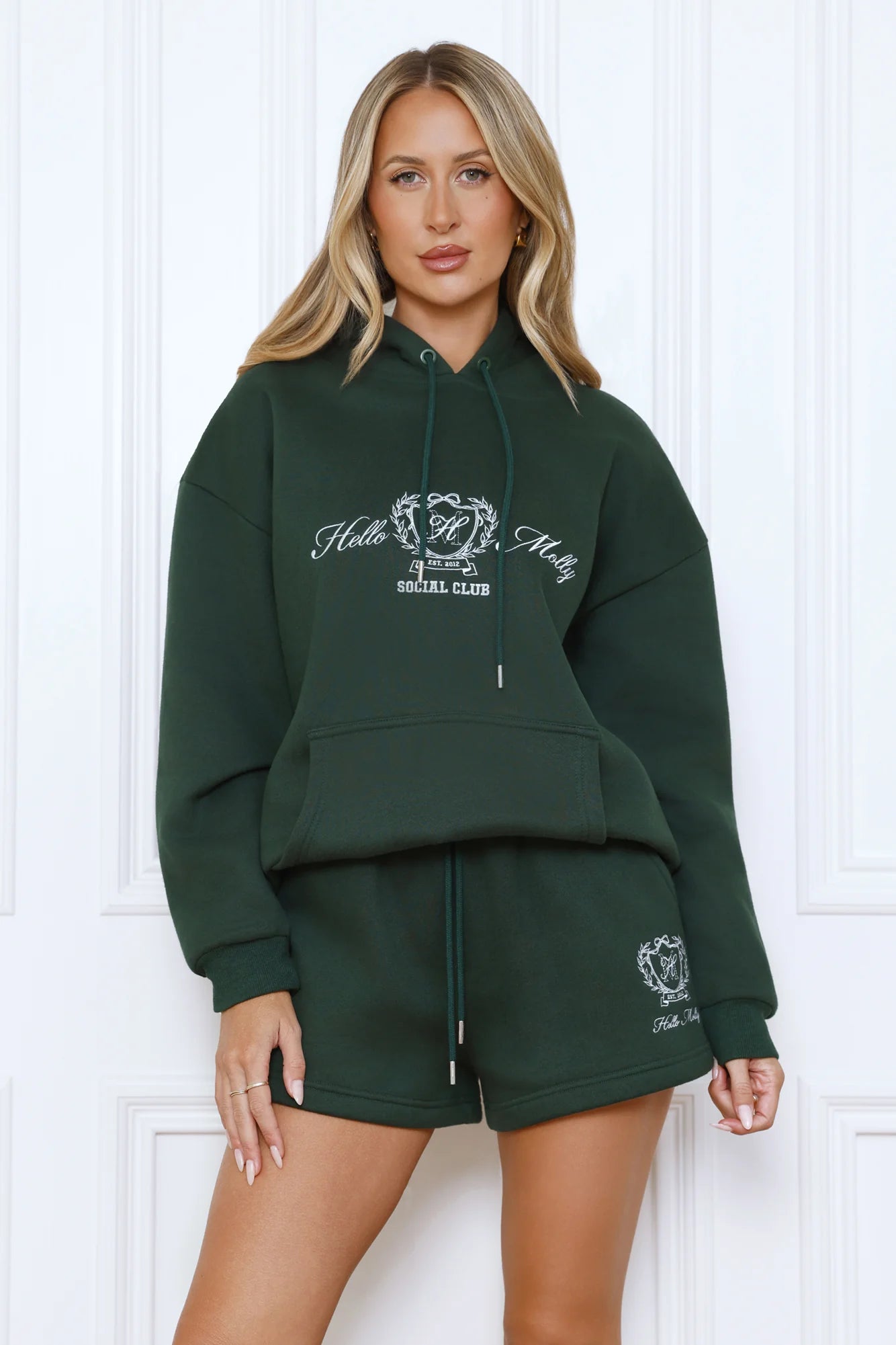 BASE Slip On Emblem Hoodie Green