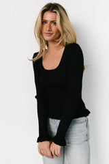 Tayla Knit Top | Black