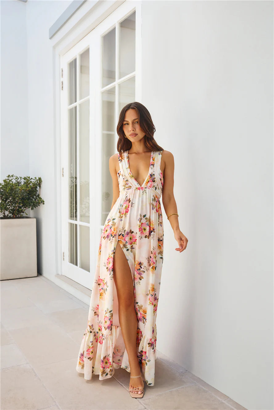 Wildflower Wonders Maxi Dress Orange