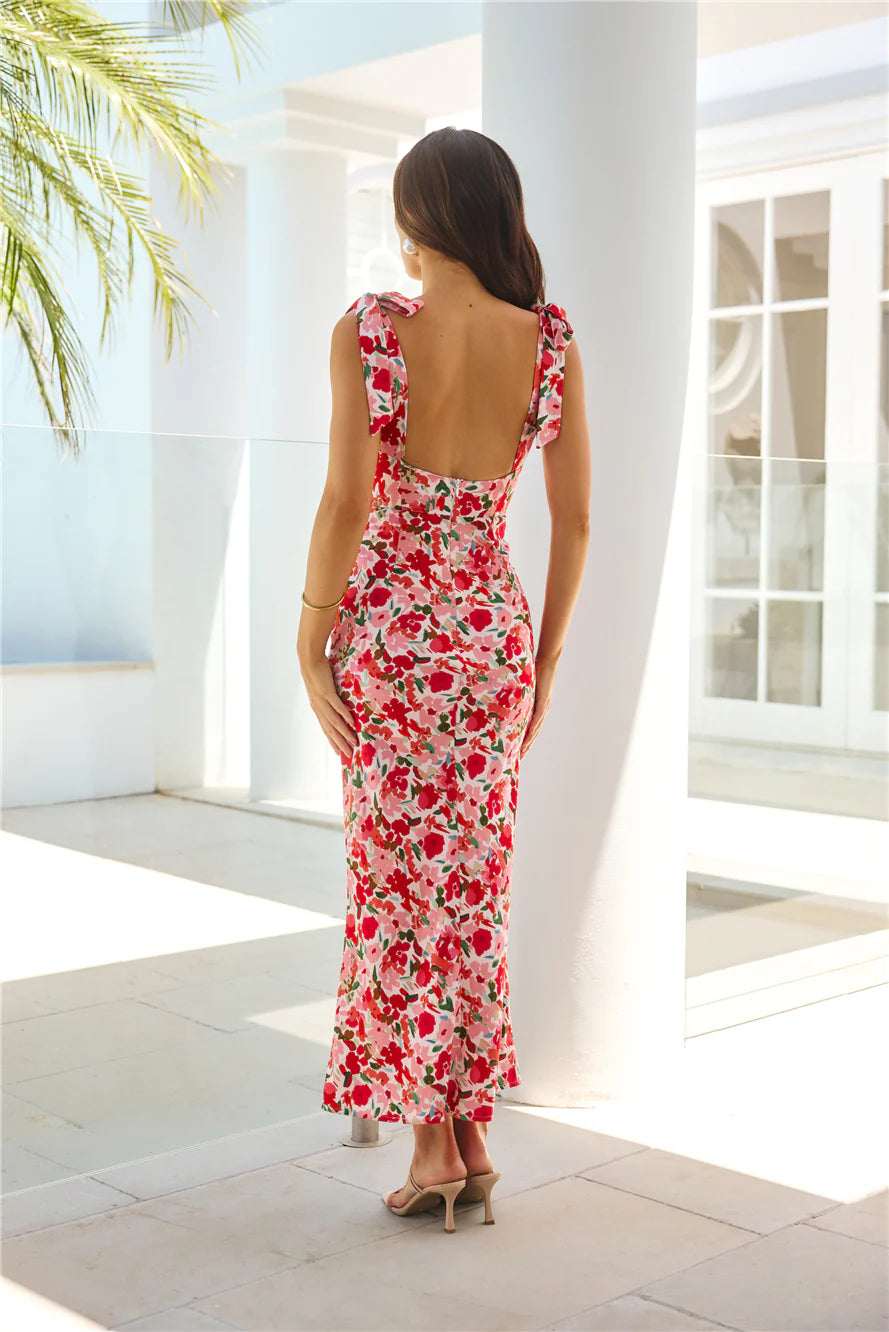 Dressed In Petals Maxi Dress Print