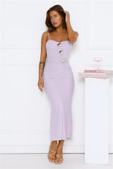 Drama Detox Mesh Maxi Dress Lilac