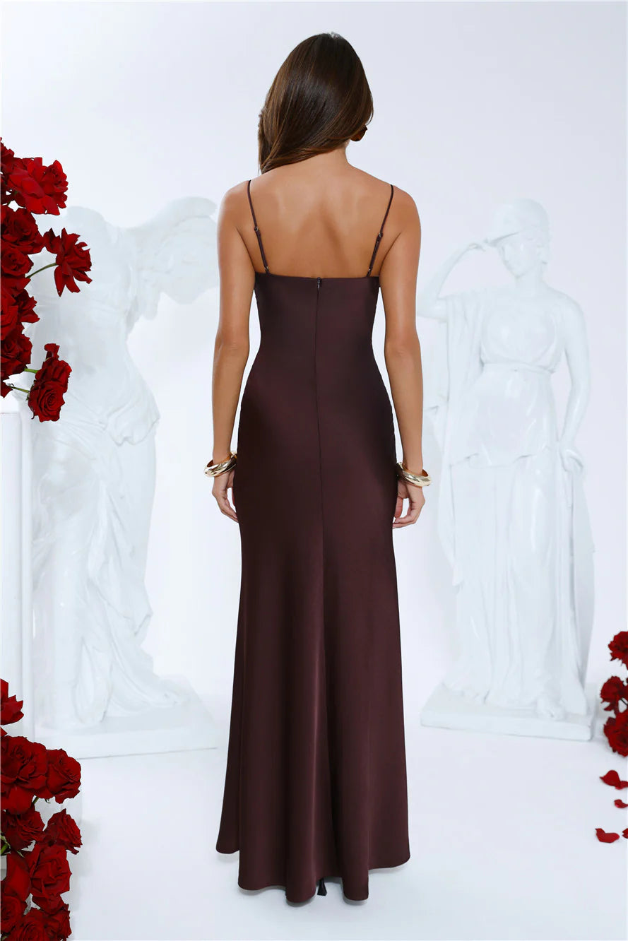 Glow Up Certified Maxi Dress Merlot
