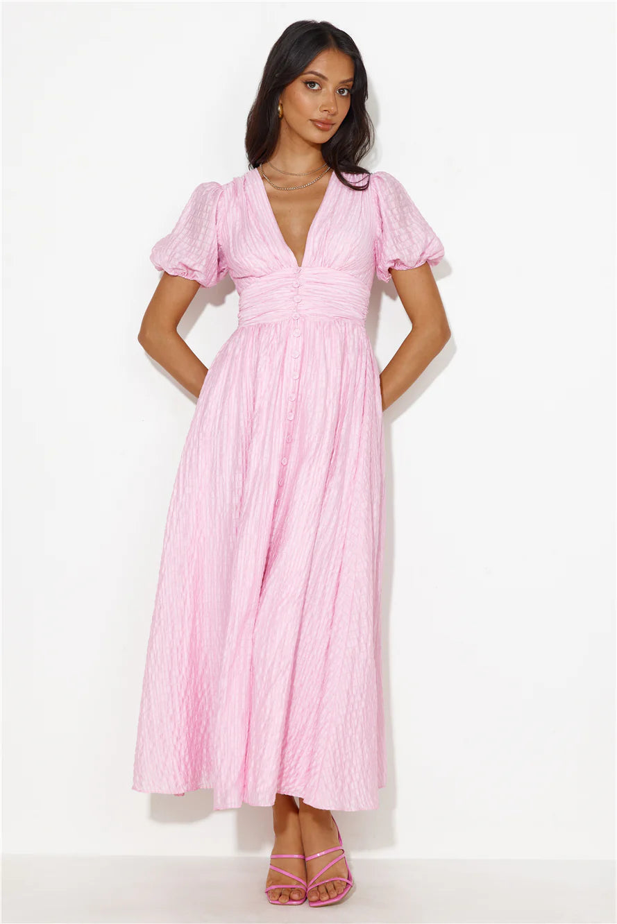 Afternoon Treat Midi Dress Pink