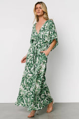 Byron Jumpsuit | Green Print