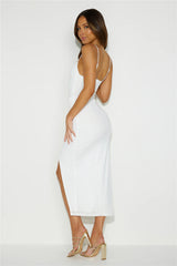 Time Winner Midi Dress White