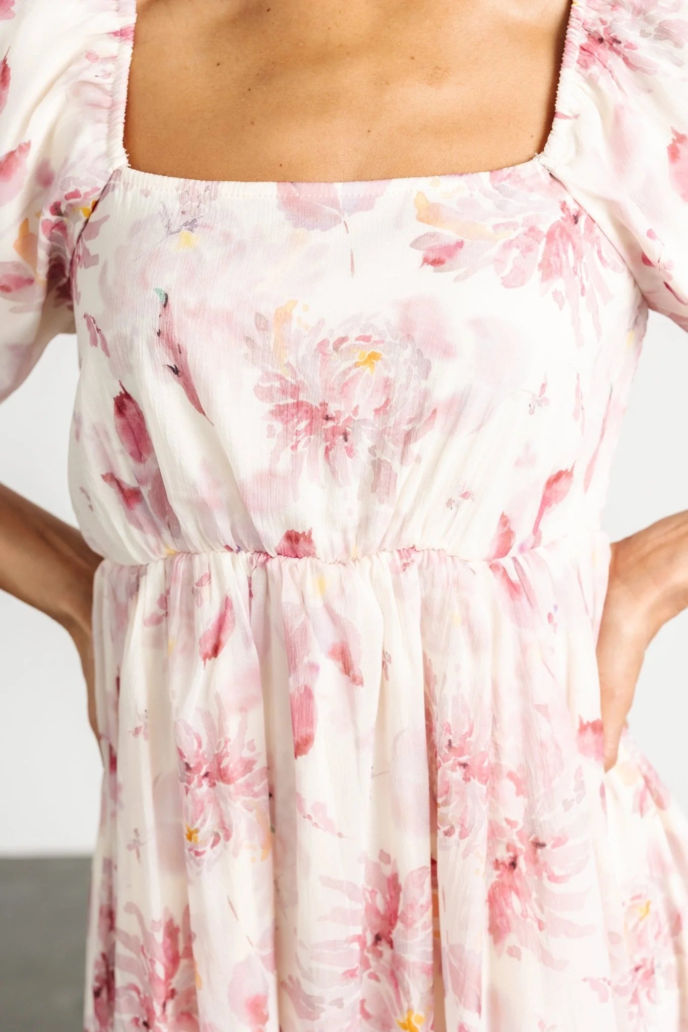 Dalia Maxi Dress | Ivory + Mauve Floral