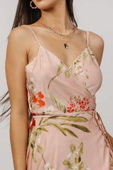 Steffi Tulip Wrap Dress | Pink Multi Floral