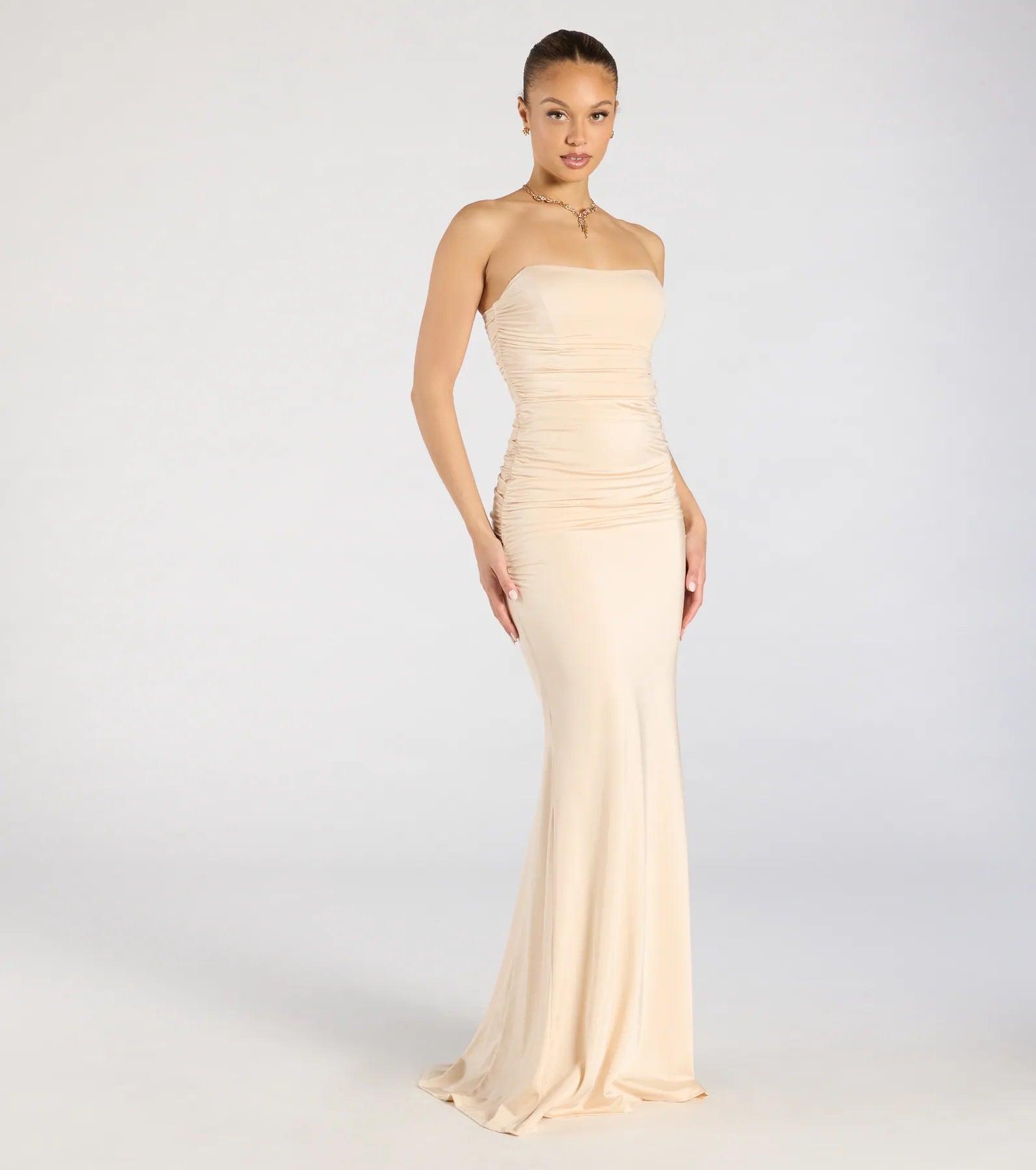 Georgina Strapless Lace-Up Mermaid Formal Dress
