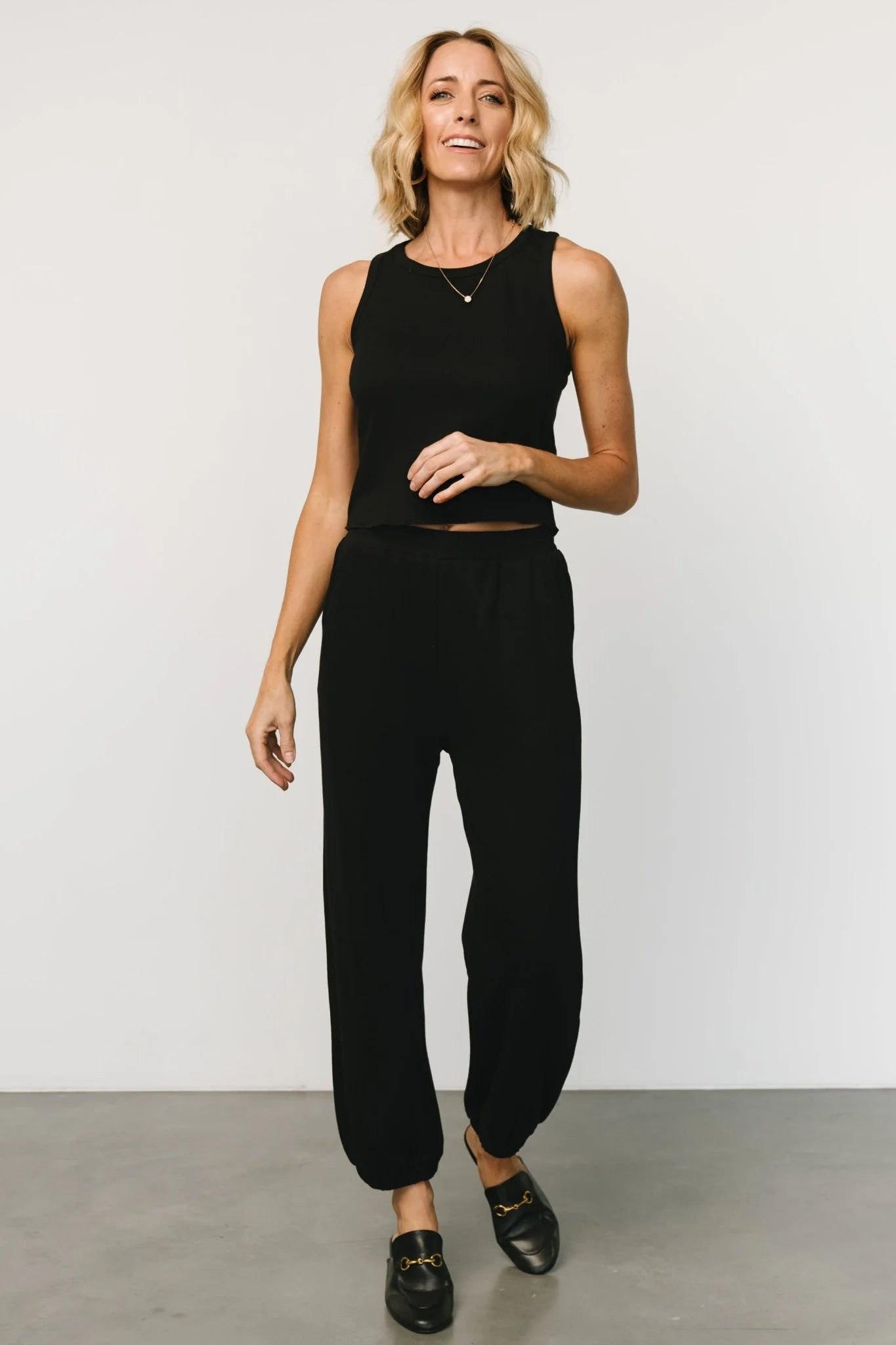 Kellen Tank + Jogger Set | Black