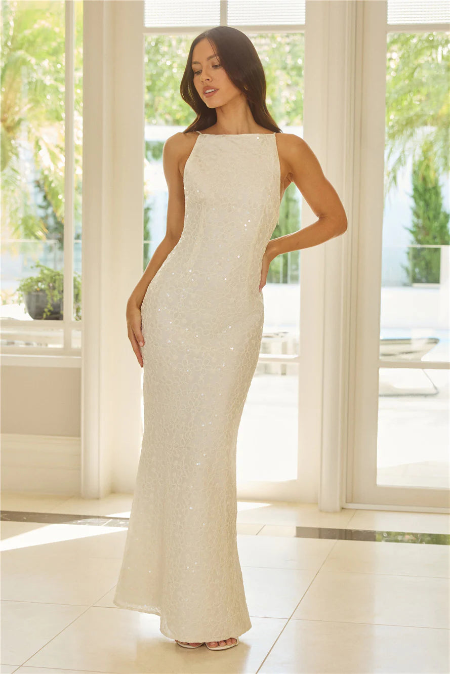 Tidepool Dreams Maxi Dress Cream