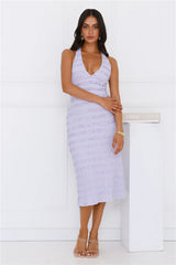 Daisy Dancer Halter Midi Dress Lilac