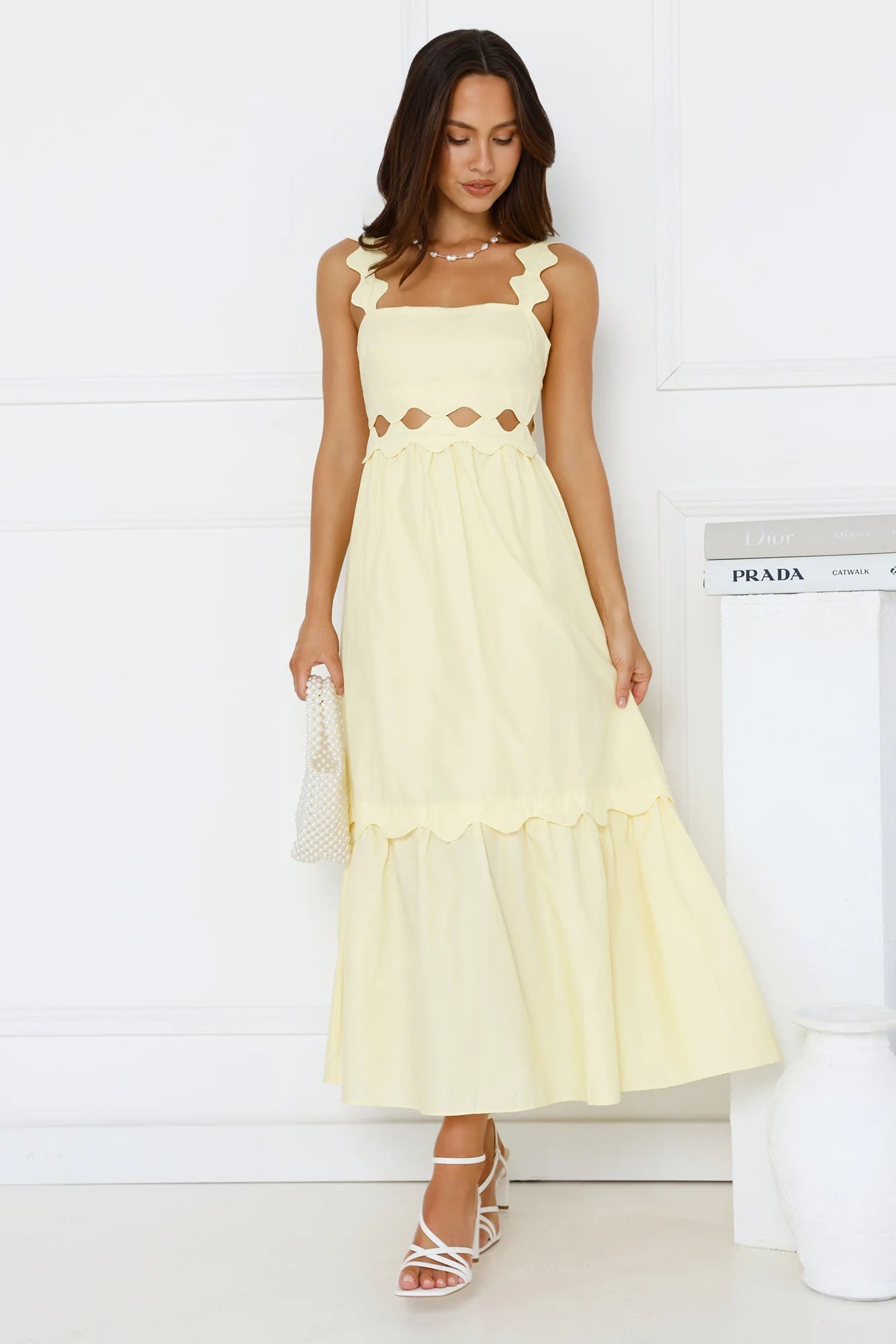 Chasing Sunbeams Midi Dress Yellow