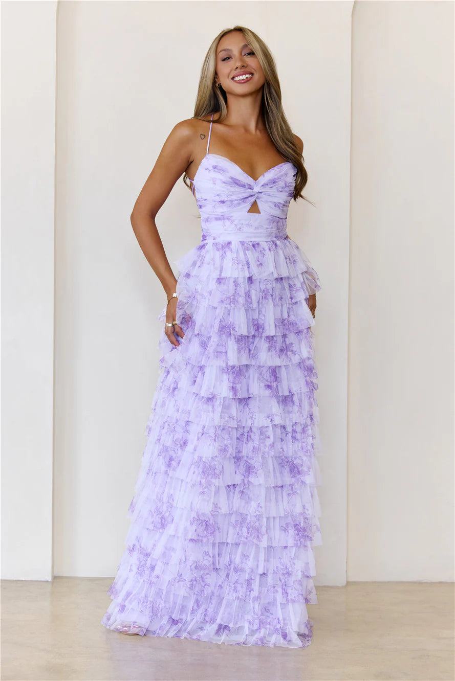 Elegant Whisper Maxi Dress Lilac