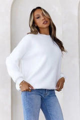 Winter Escape Knit Sweater White