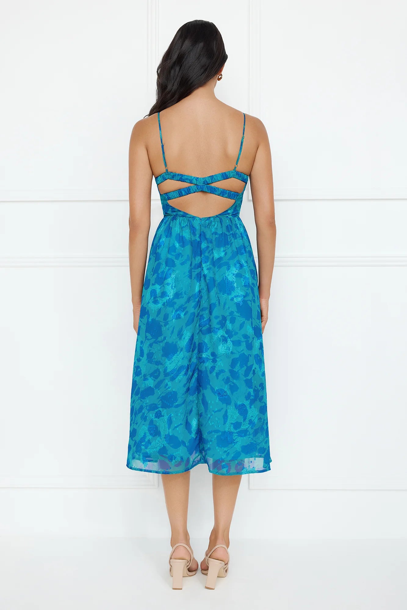 Fresh Nectar Midi Dress Blue