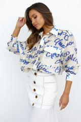 C/MEO SLOW BURN LONG SLEEVE SHIRT LOGO PRINT