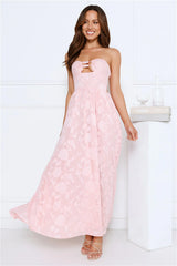 Diva Hour Strapless Maxi Dress Pink