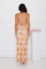 Every Detail Mesh Maxi Dress Mustard