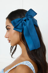 Tied With Love Bow Hair Clip Navy