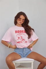 BASE Rodeo Show Oversized T-Shirt Pink