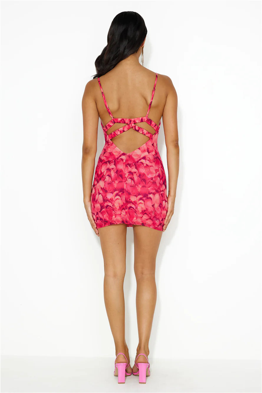 Dance Moments Mesh Mini Dress Pink