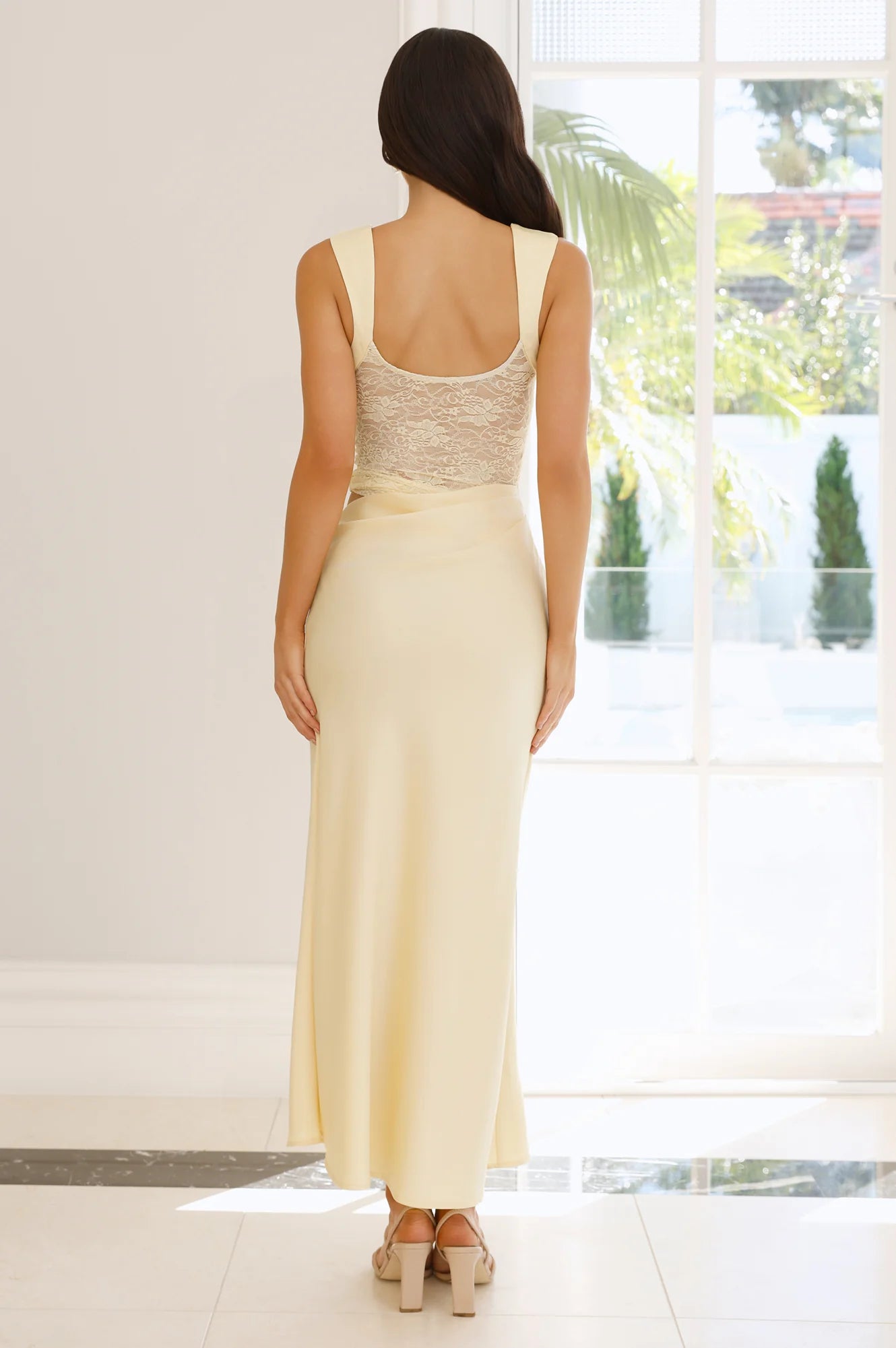 Daydream Daze Lace Maxi Dress Yellow