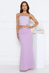 Babe Glow Strapless Maxi Dress Lilac