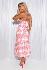 Blooming Now Midi Dress Pink
