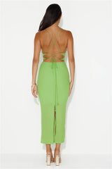 Gorgeous Touch Midi Dress Green