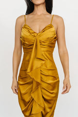 Thessaly Maxi Dress | Brushed Gold