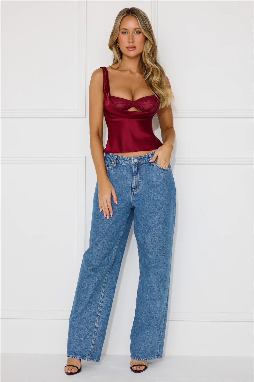 Delilah Top Burgundy
