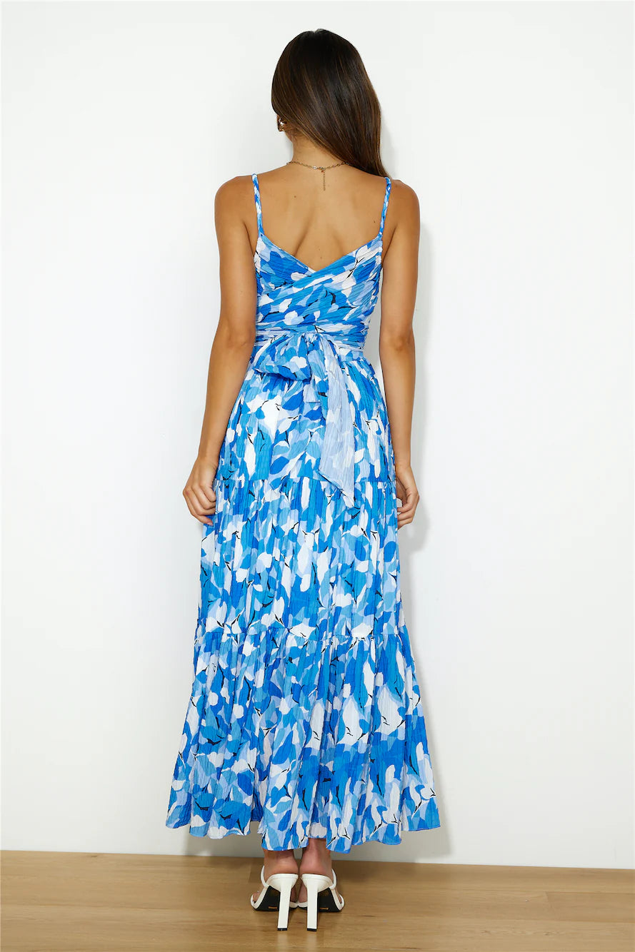 Bloom Beachside Maxi Dress Blue
