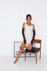 The Bow Mini Dress Cream