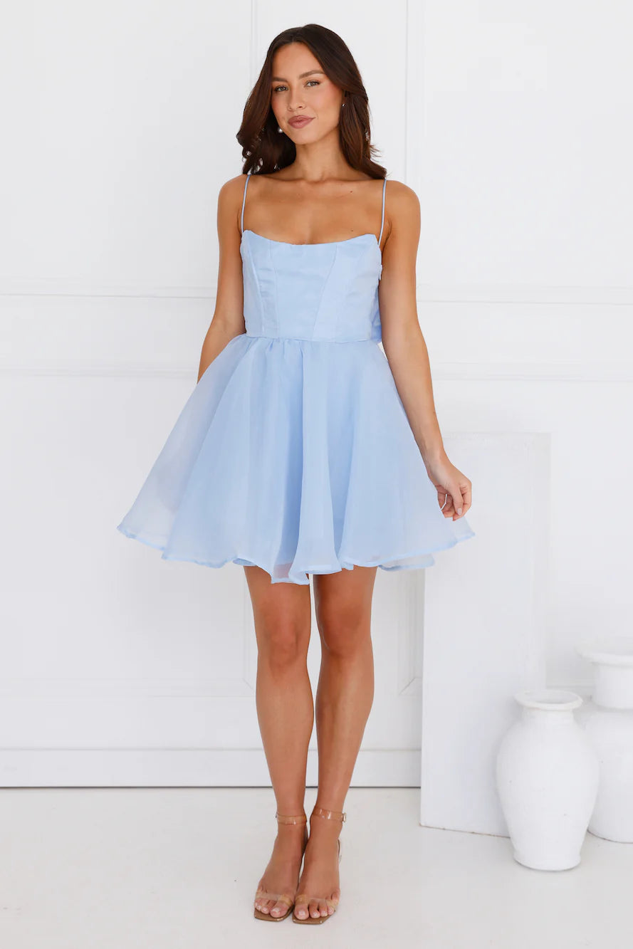 Gorgeous Gatherings Mini Dress Blue