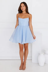 Gorgeous Gatherings Mini Dress Blue