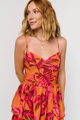 Joree Tiered Maxi Dress | Ginger + Fuschia Multi