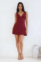 Boost My Mood Mini Dress Burgundy