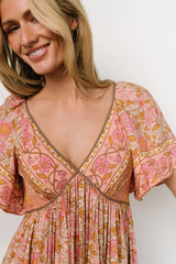 Evanthia Maxi Dress | Vintage Blush Print