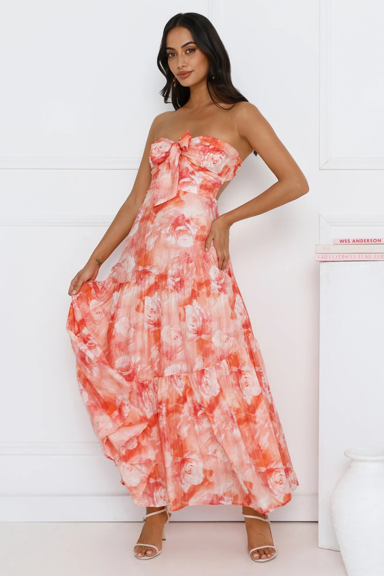 Wear The Style Strapless Maxi Dress Print