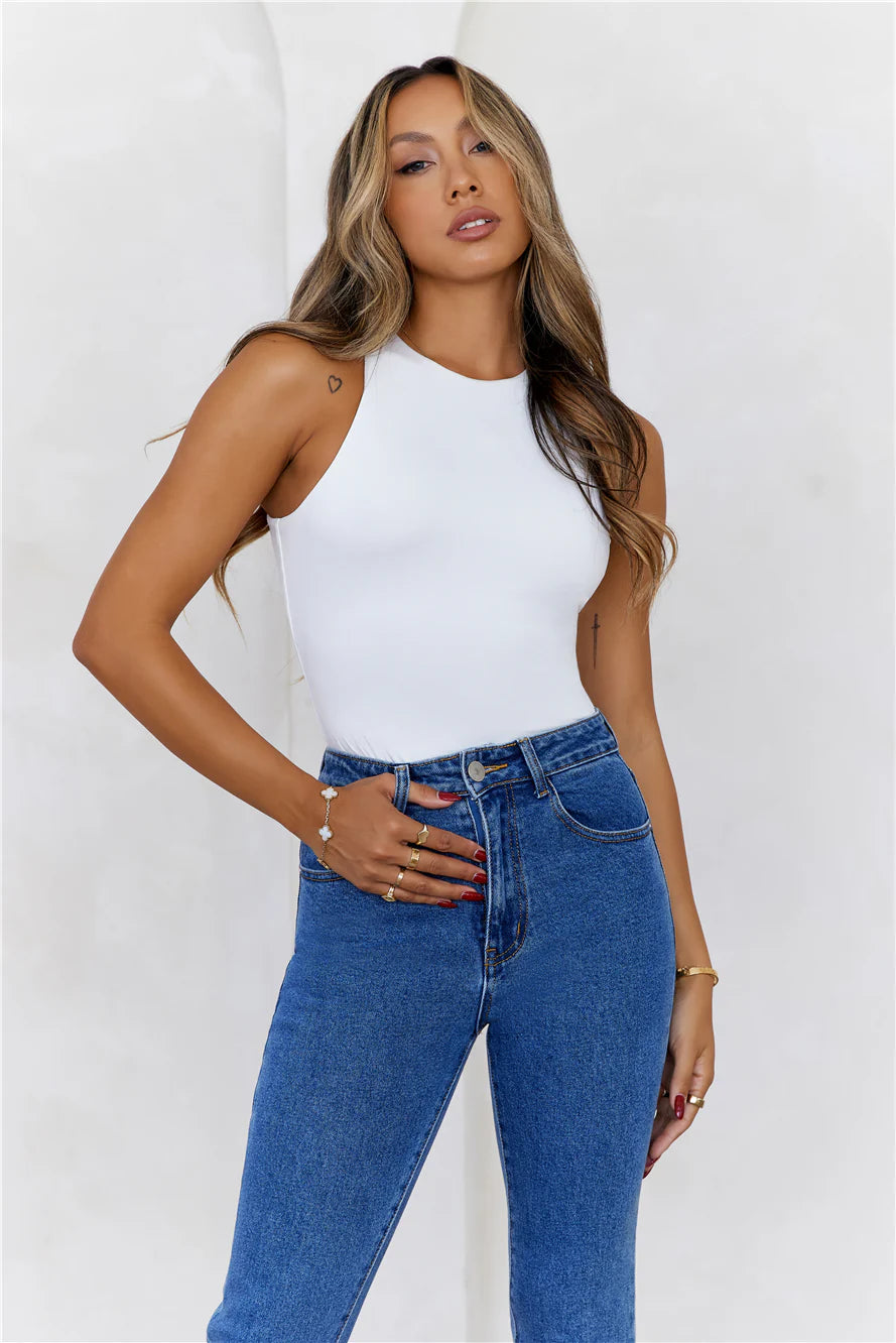 BASE Repeat After Me Tank Top White
