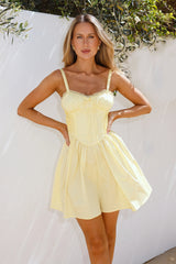 The Milkmaid Mini Dress Yellow