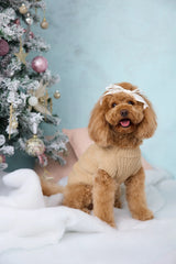 Trendsetter Poppy Dog Knit Sweater Toffee