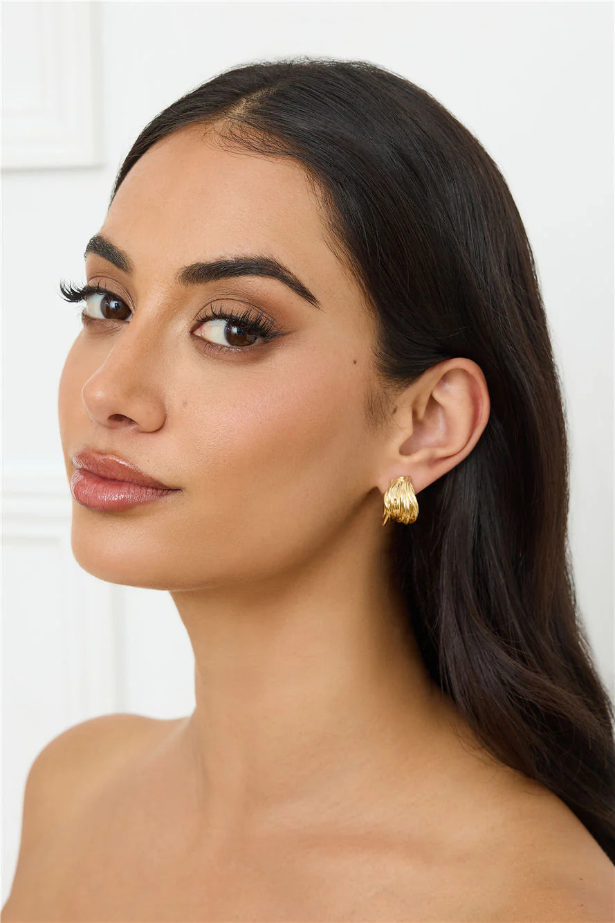 18k Gold Plated Charmed Earrings Gold