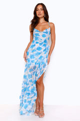 Floral Breeze Maxi Dress Blue